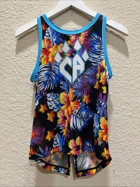 Rebel Athletic Cheer Athletics Floral mesh tank top size YL
